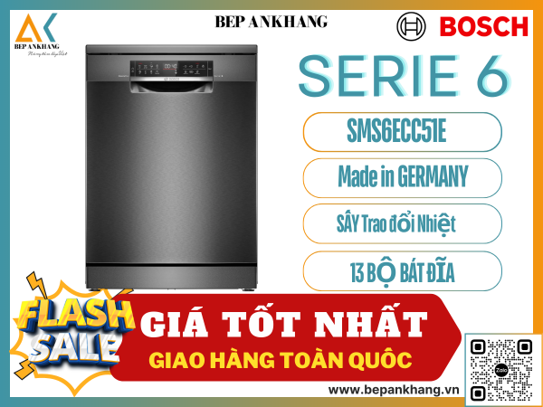 Máy Rữa Chén Bosch Độc Lập Serie 6 SMS6ECC51E 